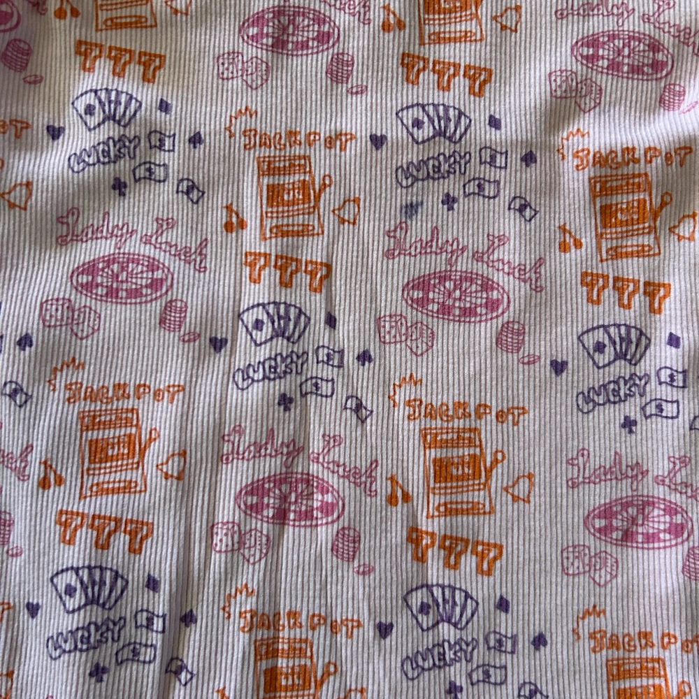 Vintage Pink Graphic Ribbed Tank Top - Picture 6 of 11